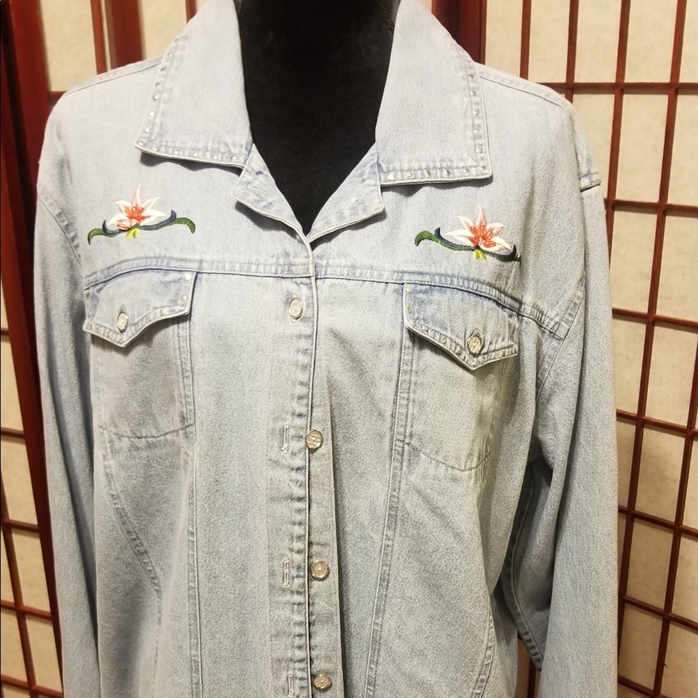Denim Jacket with trims-B151